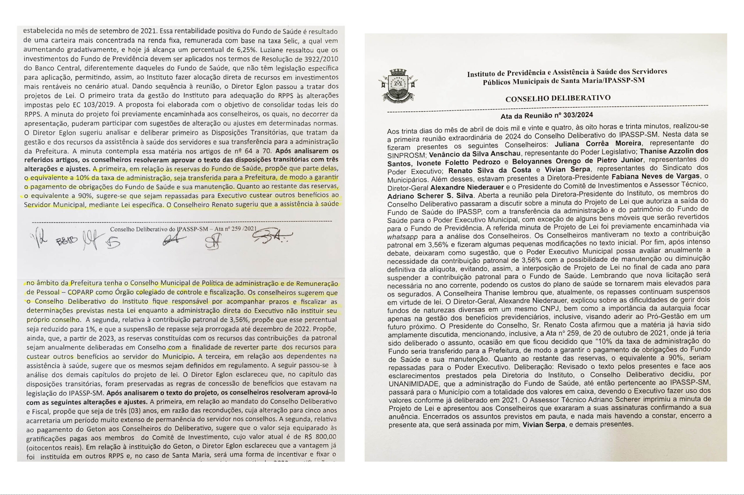 Nota: revisão salarial, fundo de saúde e repúdio à fala do presidente da Câmara