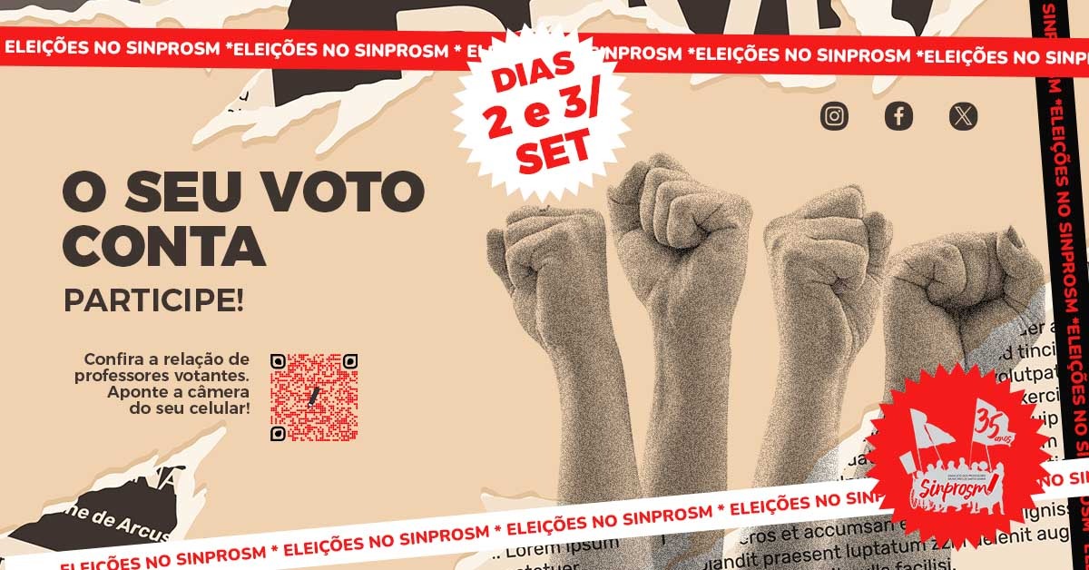 Eleições sindicais: confira a lista de professores votantes