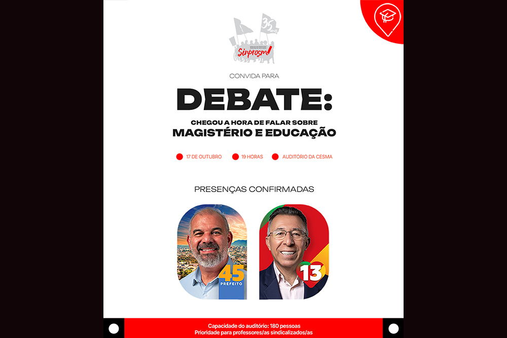 Sinprosm promove debate com candidatos a prefeito